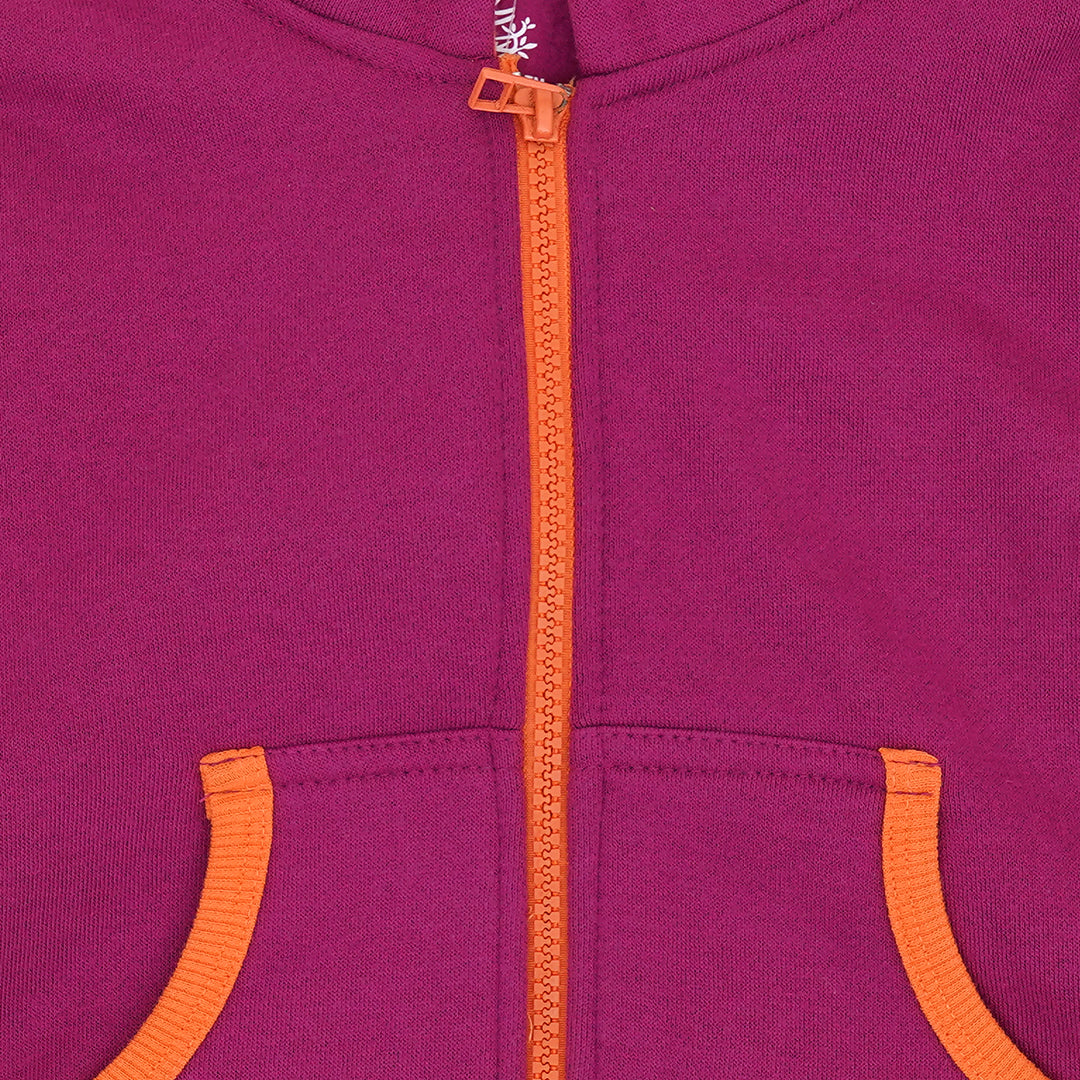 Purple Orchid Zipper Hoodie