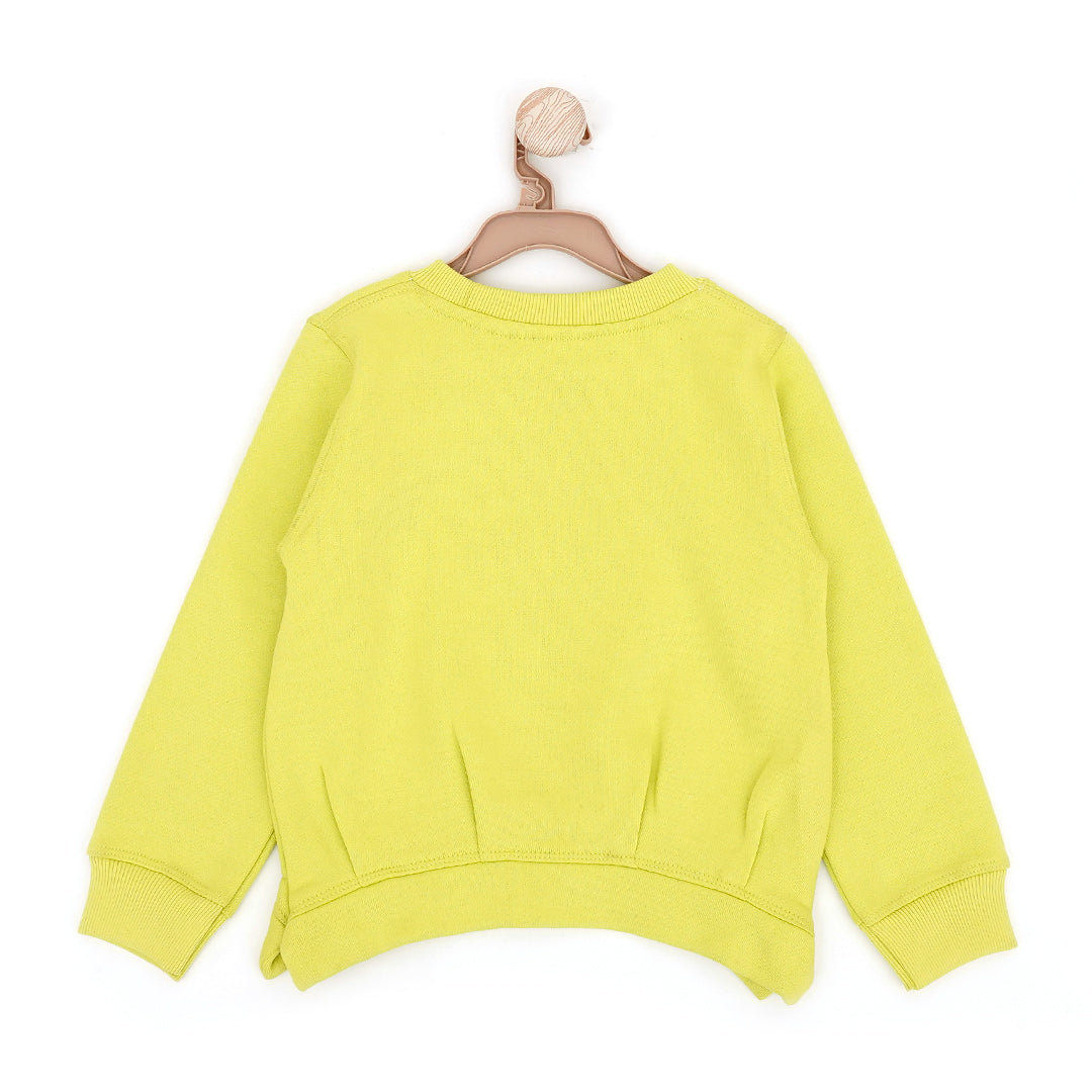 Ruffle Charm Round Neck Sweatshirt