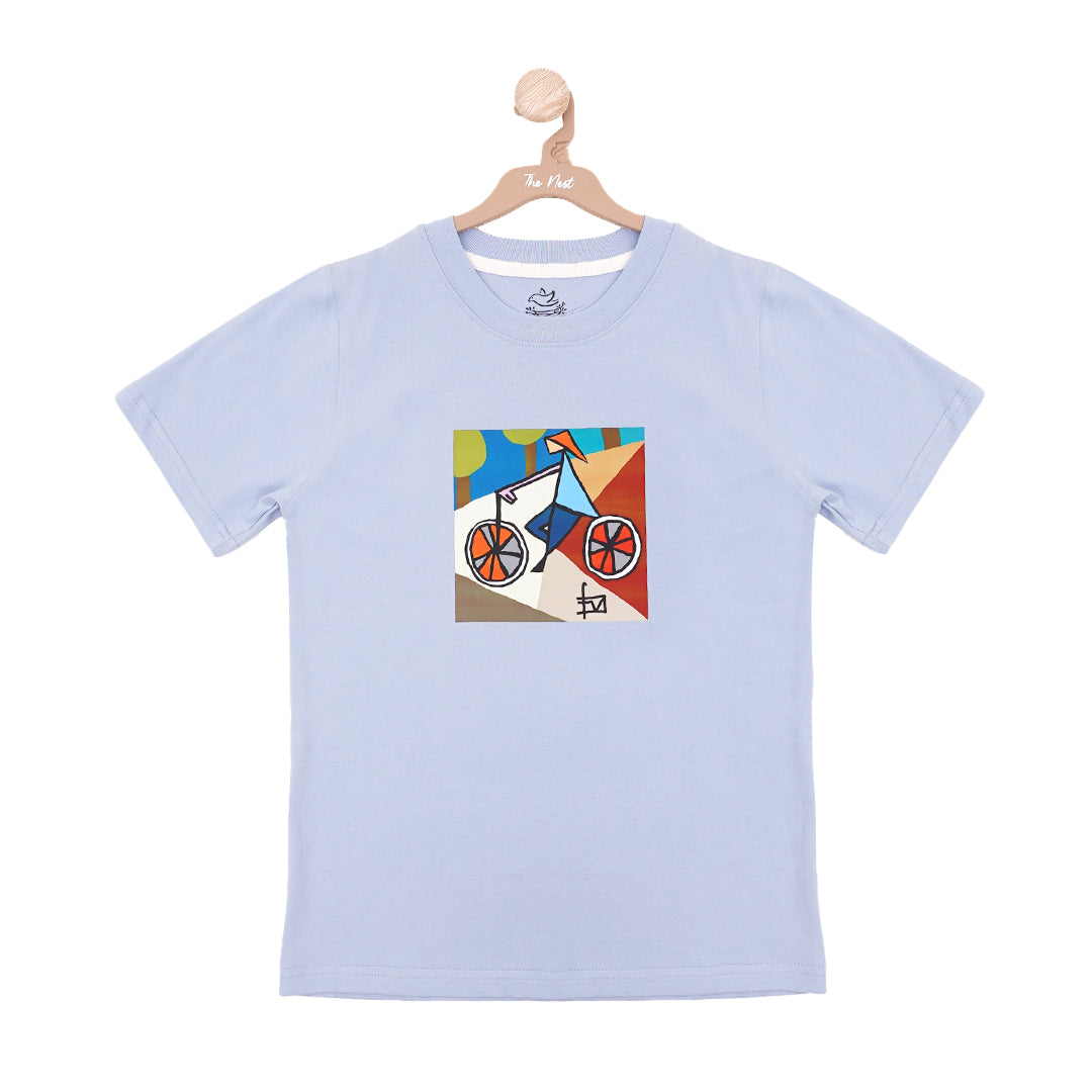 Geometric Cyclist Art T-Shirt