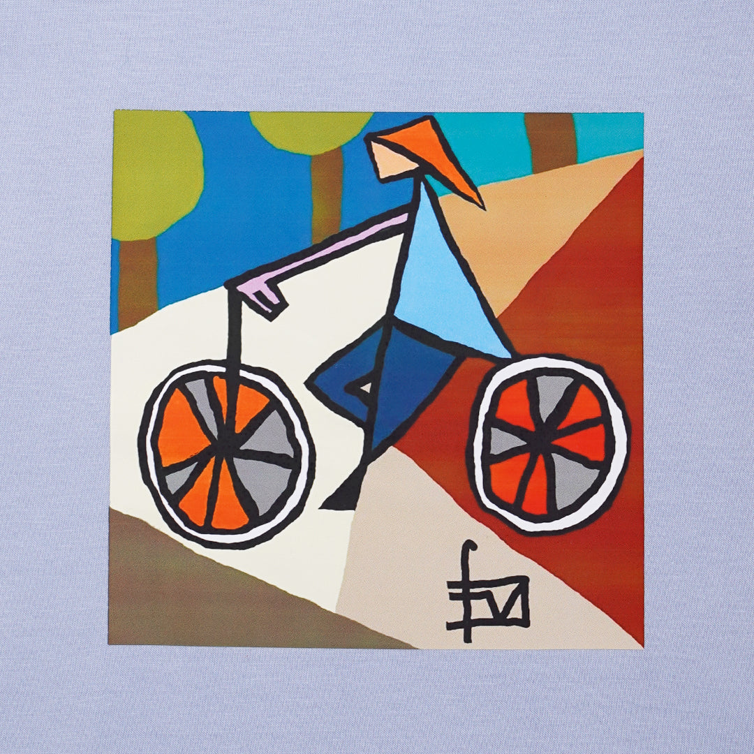 Geometric Cyclist Art T-Shirt