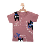 Ghousla Meri Billi Henley T-Shirt - Wood Rose