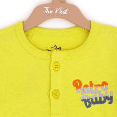 Lime Henley Baby Shirt