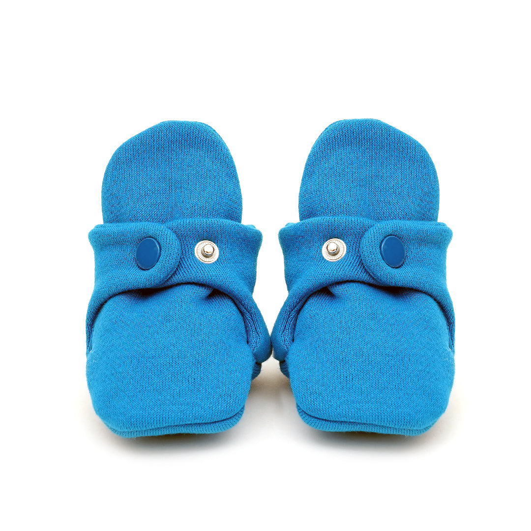 Blue Baby Shoes with Snap Closure