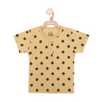 Polka Dot Henley T-Shirt