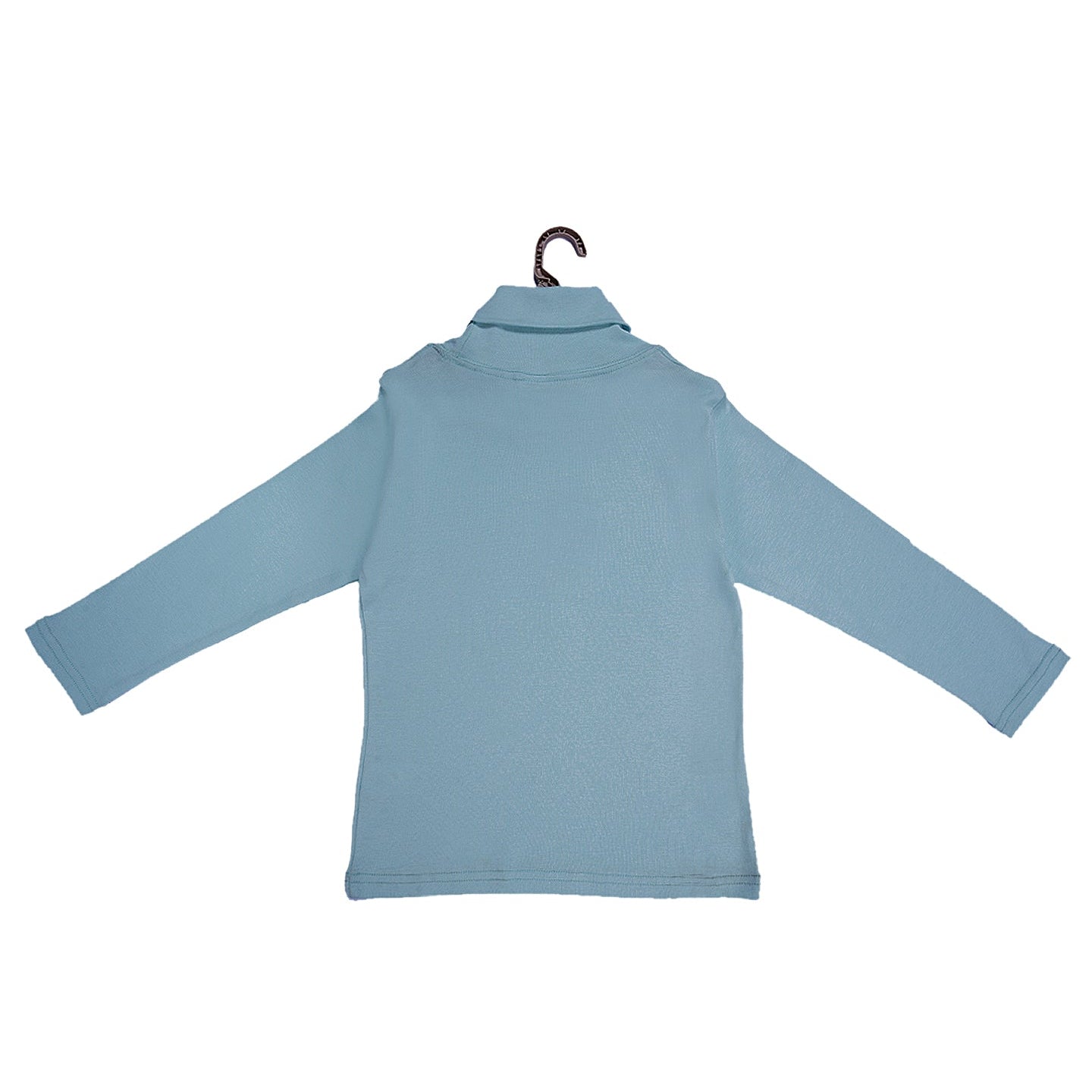 Billi Ke Bachon Ke Mozay Turtle Neck Sweatshirt - Sky Blue