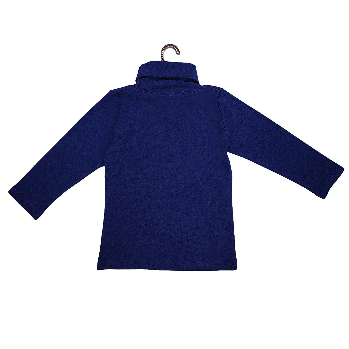 Billi Ke Bachon Ke Mozay Turtle Neck Sweatshirt - Navy Blue