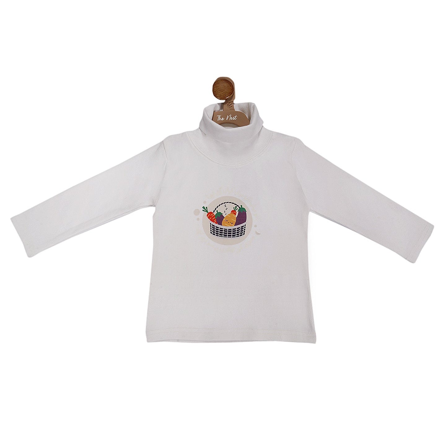 Aaloo Miyan Turtle Neck Sweatshirt - White