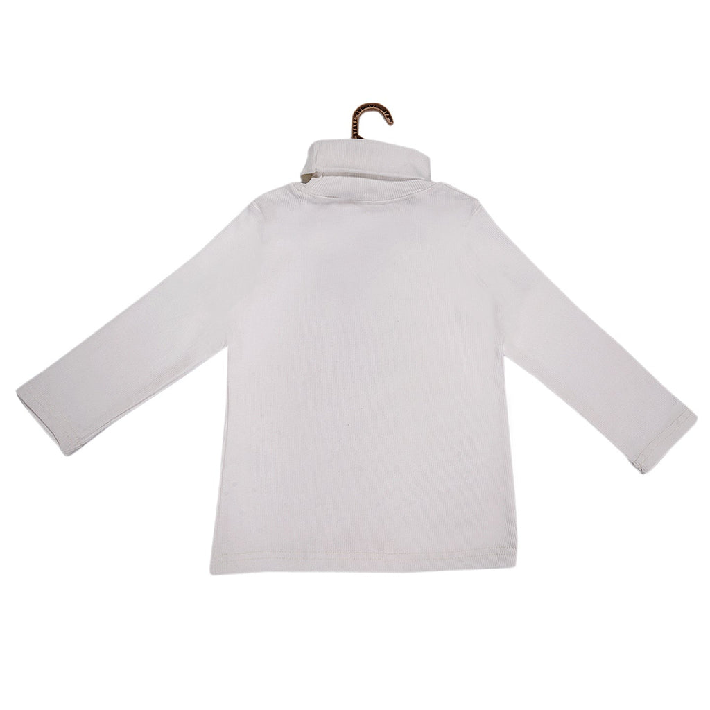 Aaloo Miyan Turtle Neck Sweatshirt - White