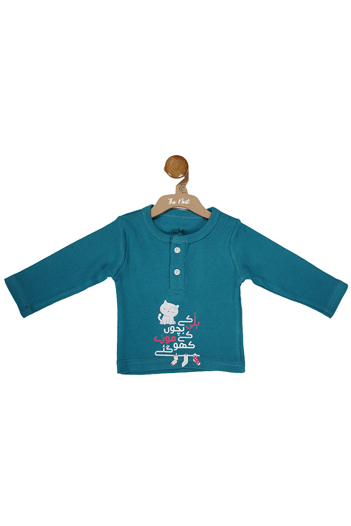 Billi k mozay henley in bright blue