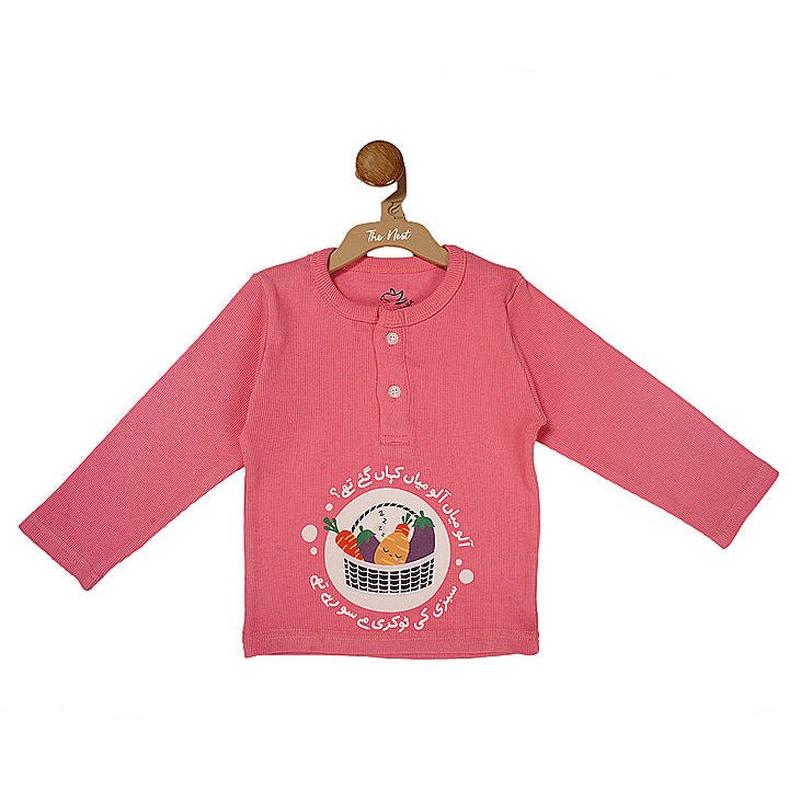 Aloo Miyaan Rose Pink Full-sleeve tee