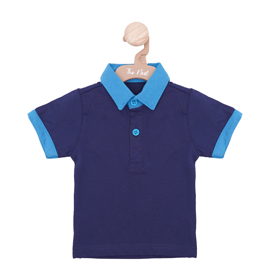 Cosmic Party Navy Polo T-shirt