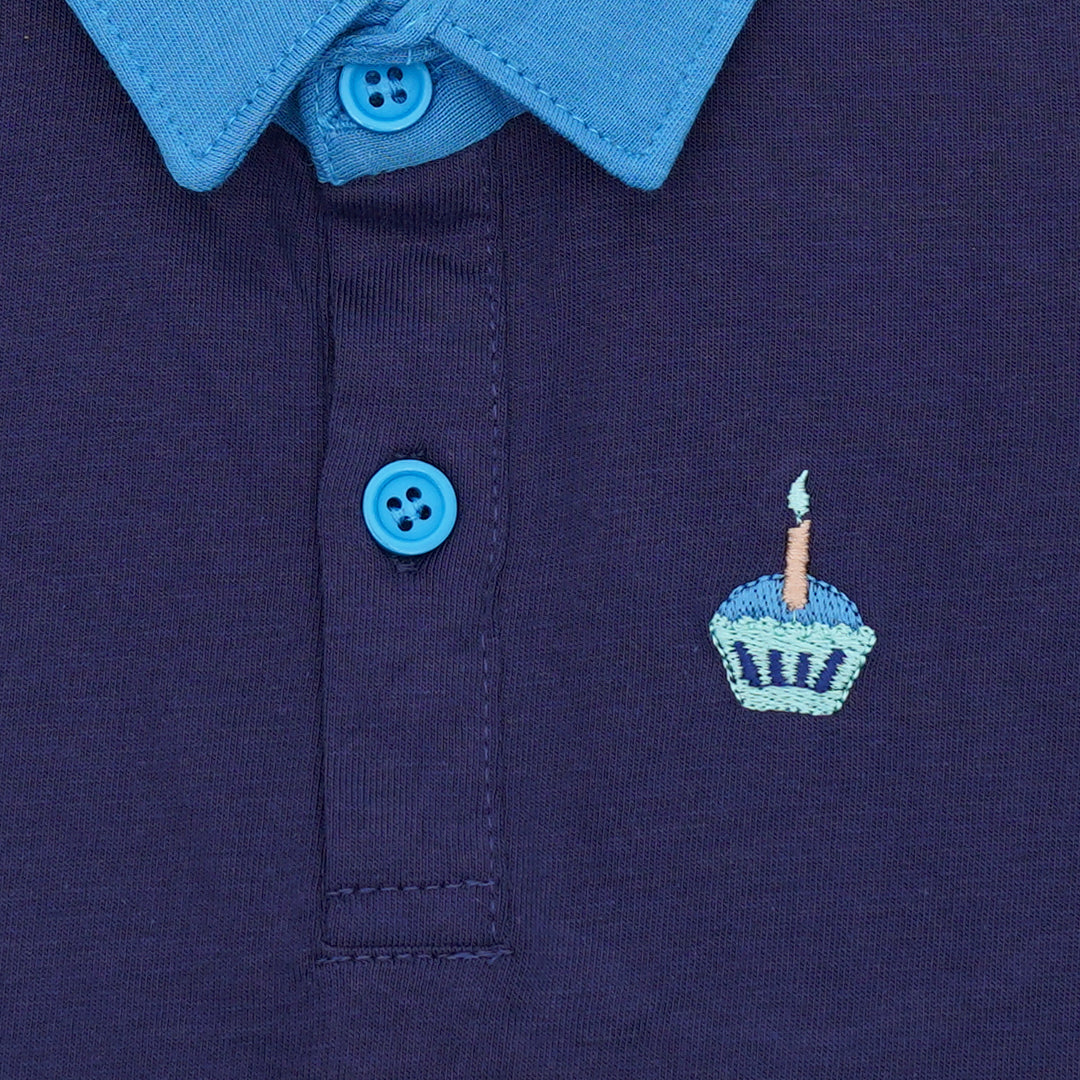Cosmic Party Navy Polo