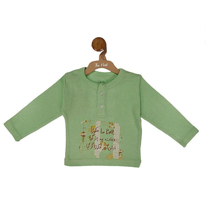 Chota Sa Makora Henley Sweatshirt - Pista Green