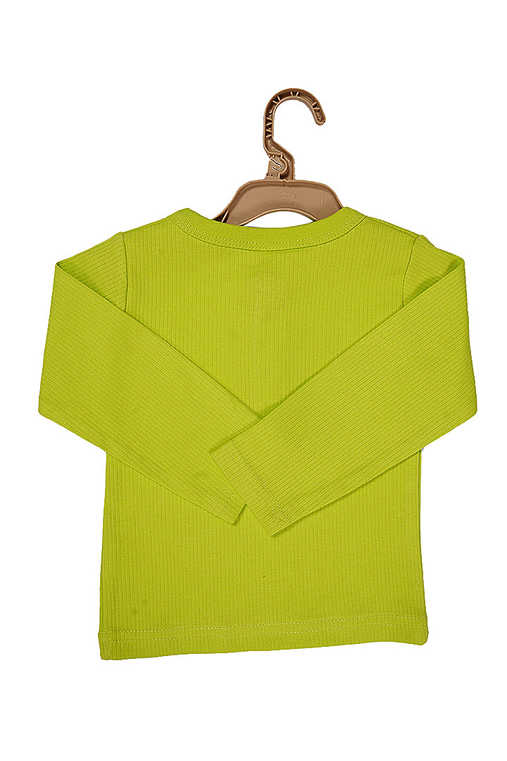 Chota Sa Makora Henley Sweatshirt - Lime Green