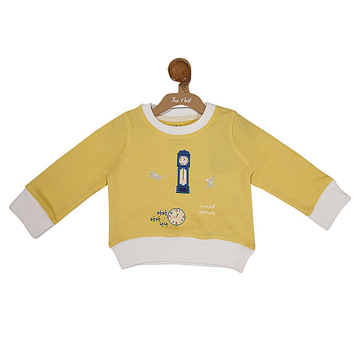 Ghari Pe Chooha Nacha Round Neck Sweatshirt - Lemonade