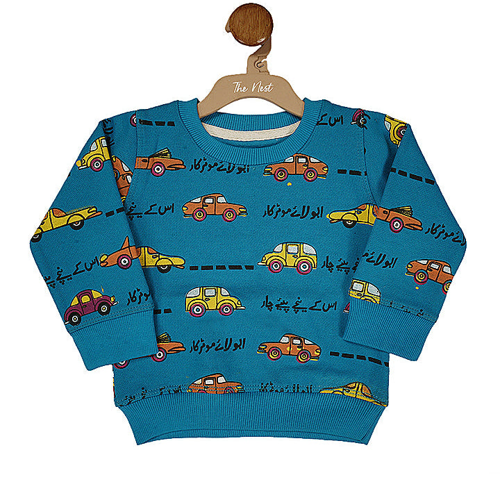 Abbu lai motor car long-sleeve shirt in Violet blue