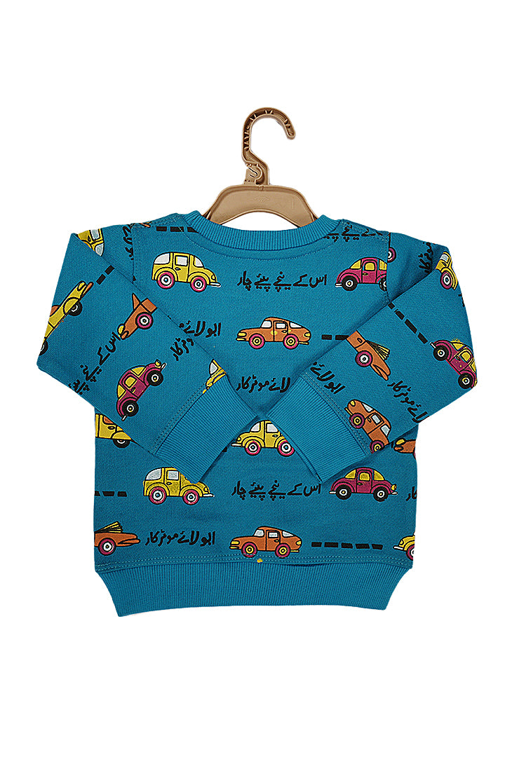 Abbu lai motor car long-sleeve shirt in Violet blue