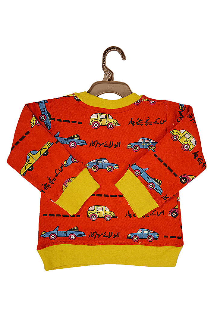 Abbu Lai Motor Car long-sleeve shirt in Orange