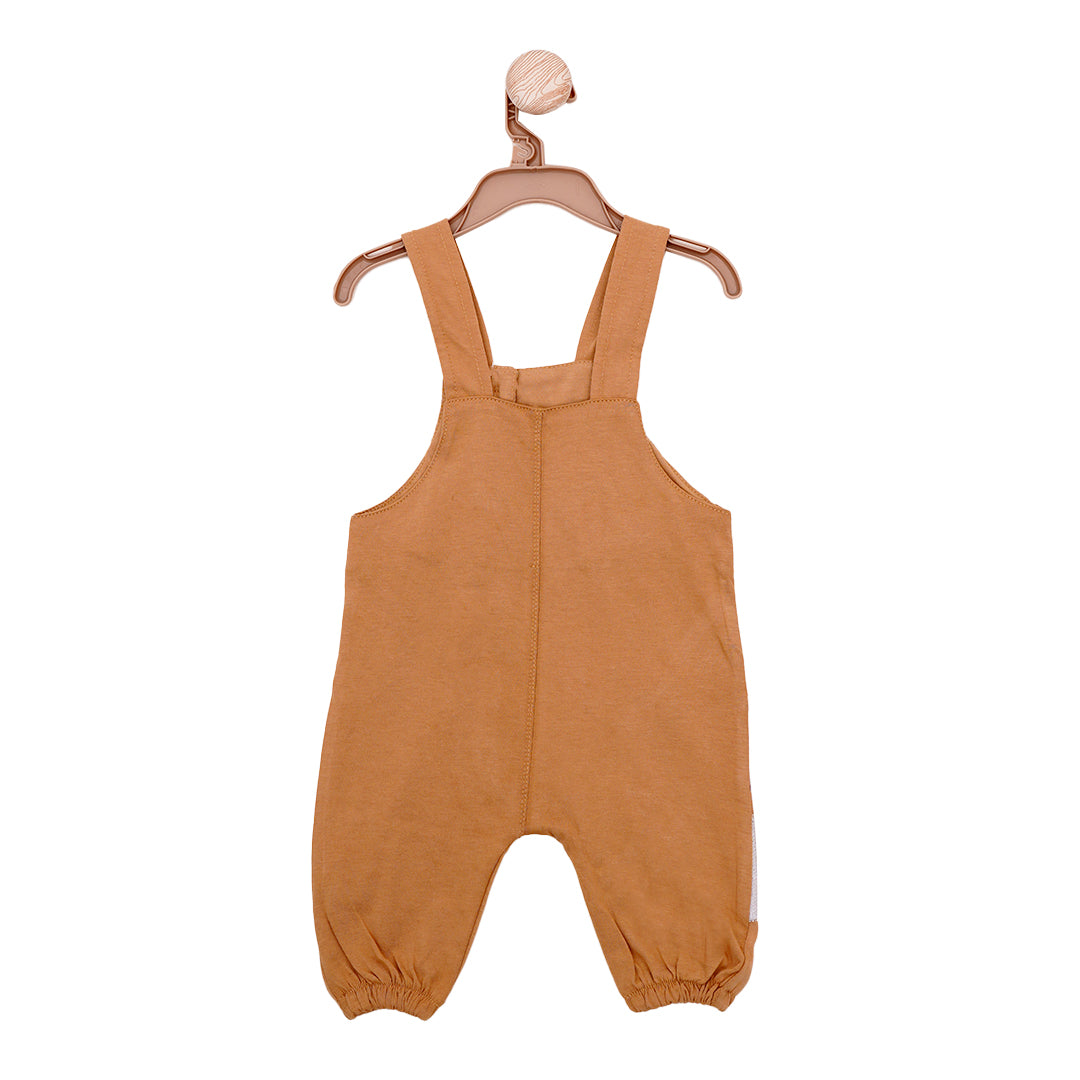 Paw-Print Baby Cross Button Dungaree