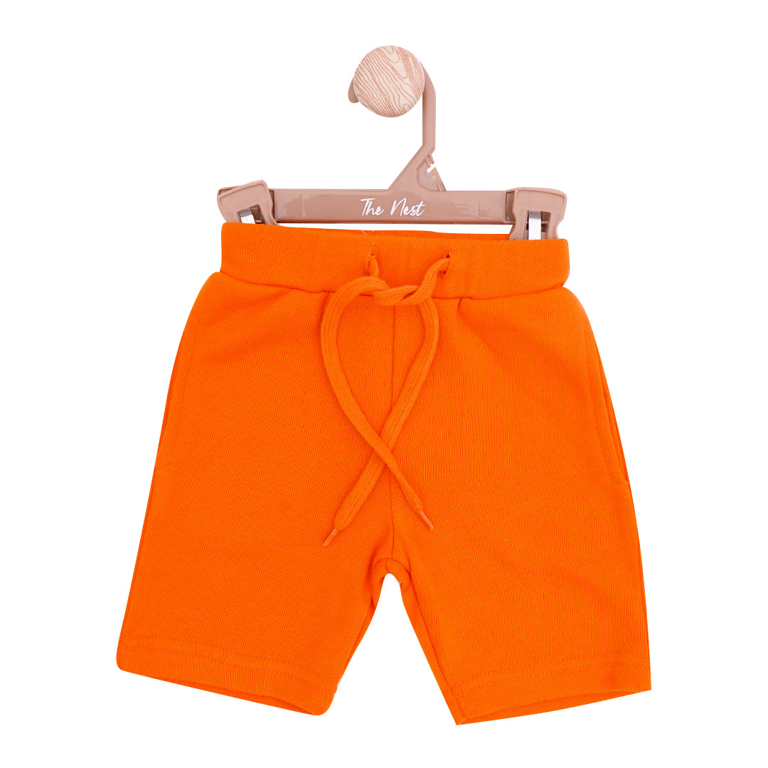 Orange drawstring shorts