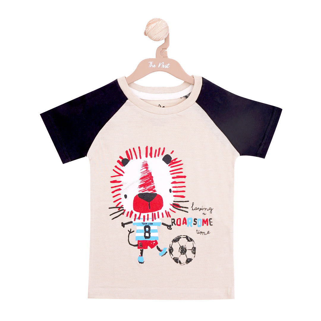 Roarsome Time Soccer Raglan T-Shirt