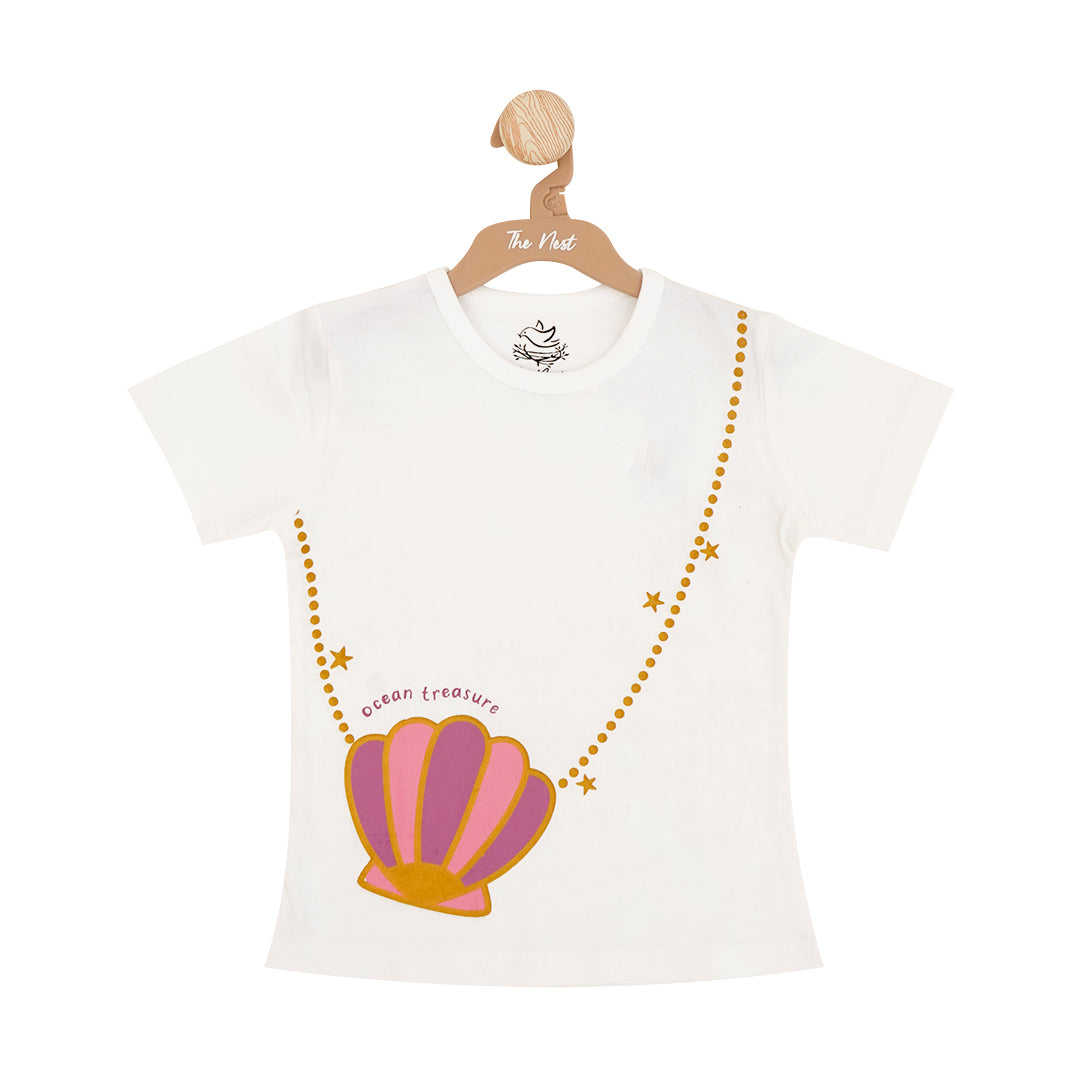 Conch shell sequin T-shirt