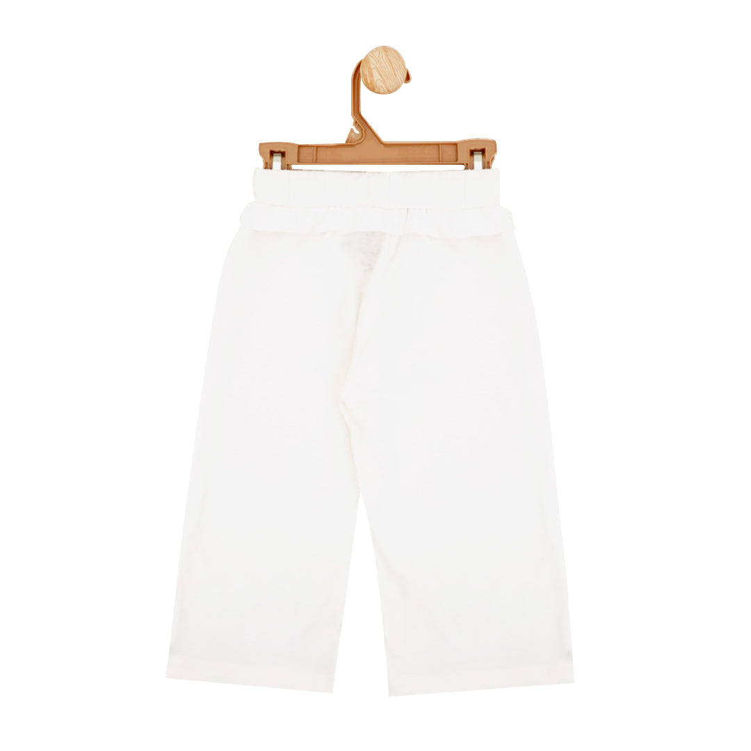 The White French Terry Trouser