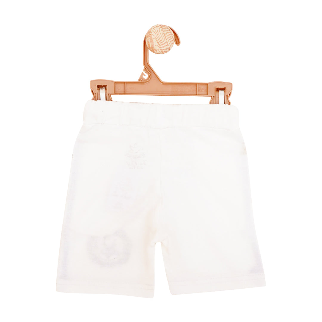 White drawstring shorts