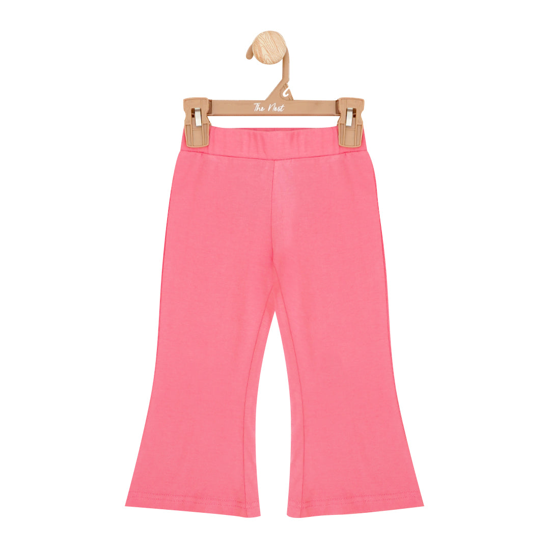 Pink bell bottom trousers