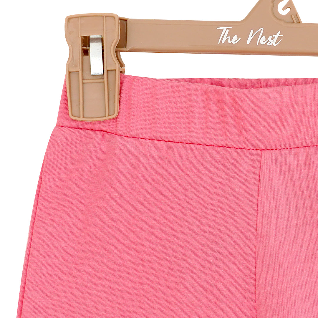 Pink bell bottom trousers