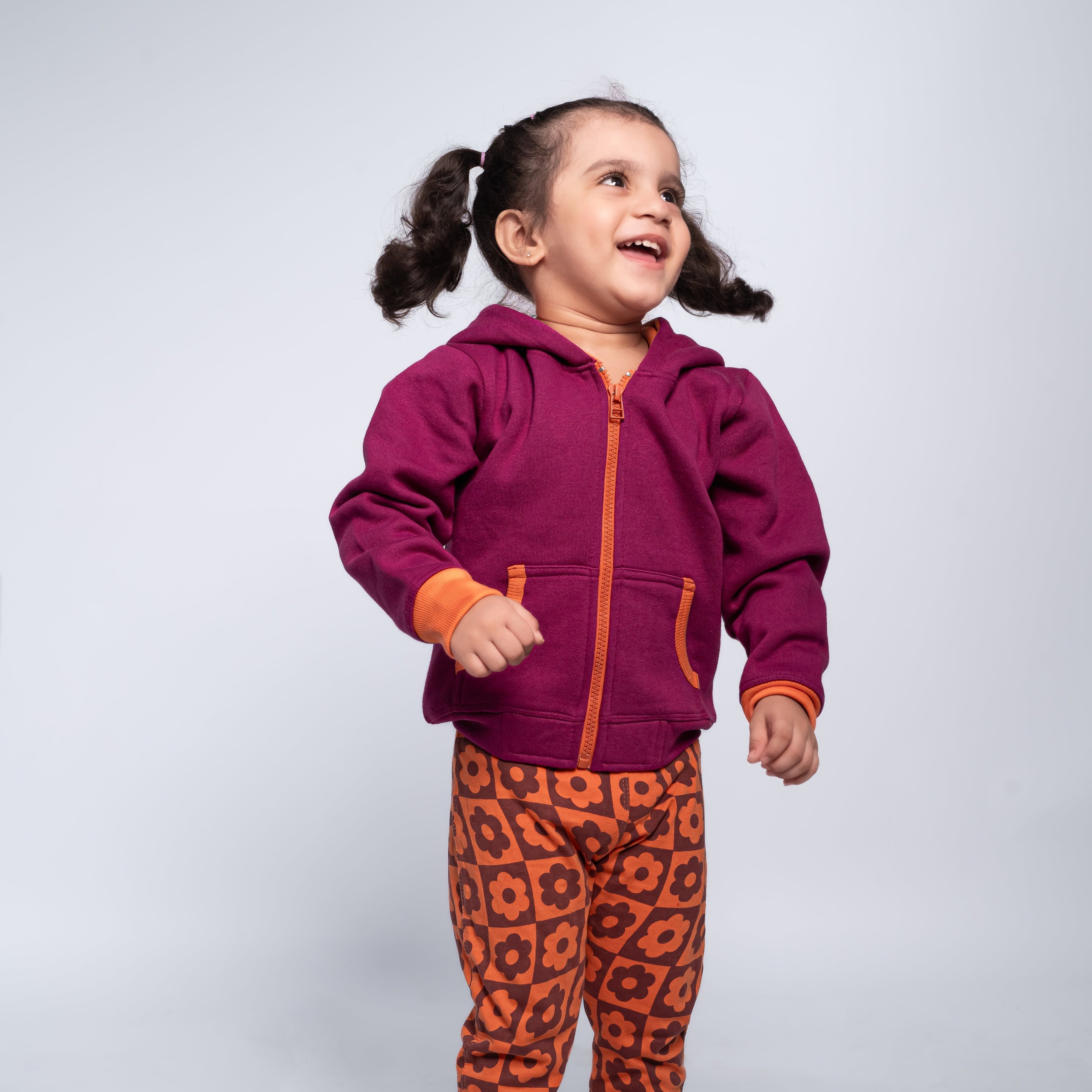 Purple Orchid Zipper Hoodie
