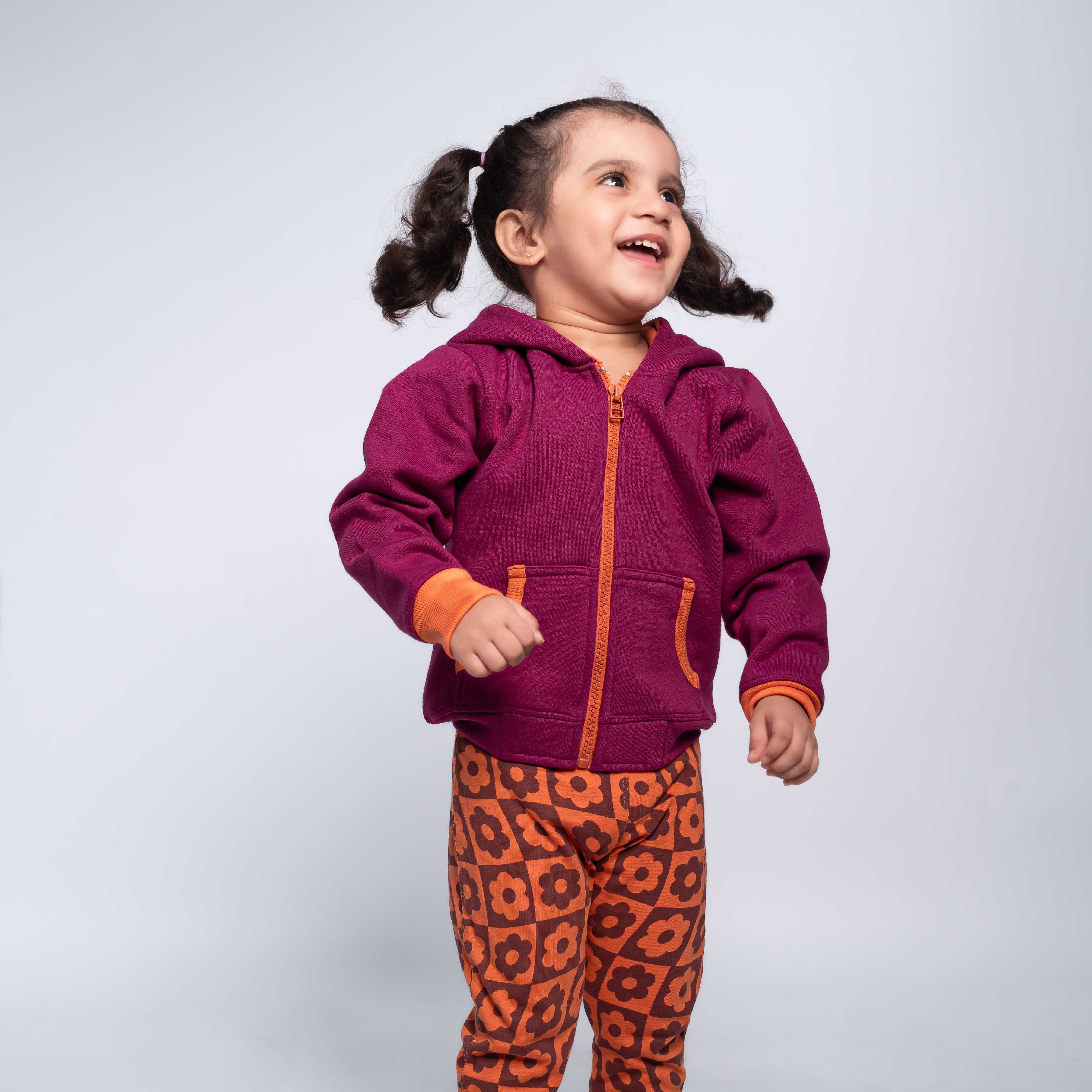 Purple Orchid Zipper Hoodie