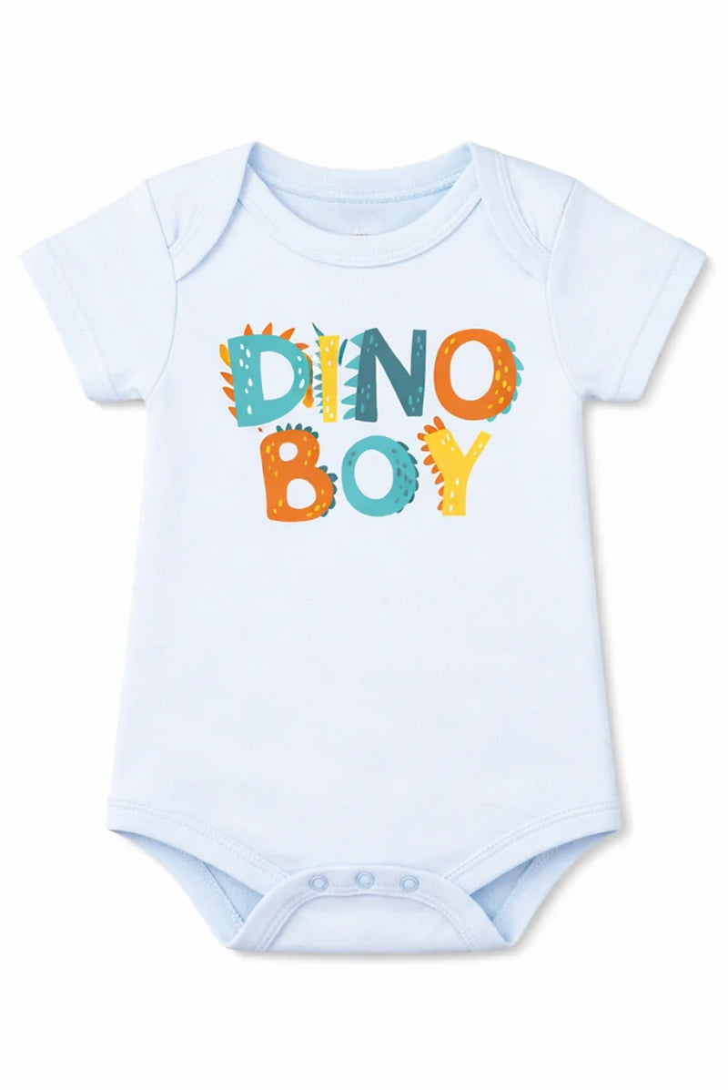 Short Sleeve Bodysuit Ice Melt Dino Boy DTF