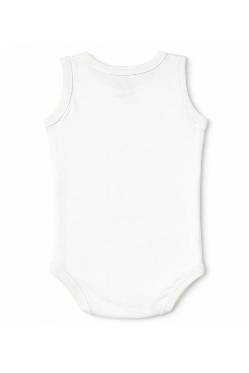 Short-Sleeve Bodysuit: Premium Cotton-Blend "Dino Party" White Daily Casual Wear
