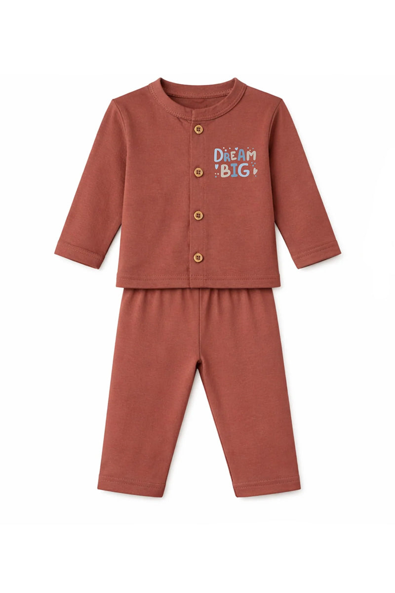 Jabla + Pajama: Premium Cotton-Blend "Dream Big" Rust Casual Essentials