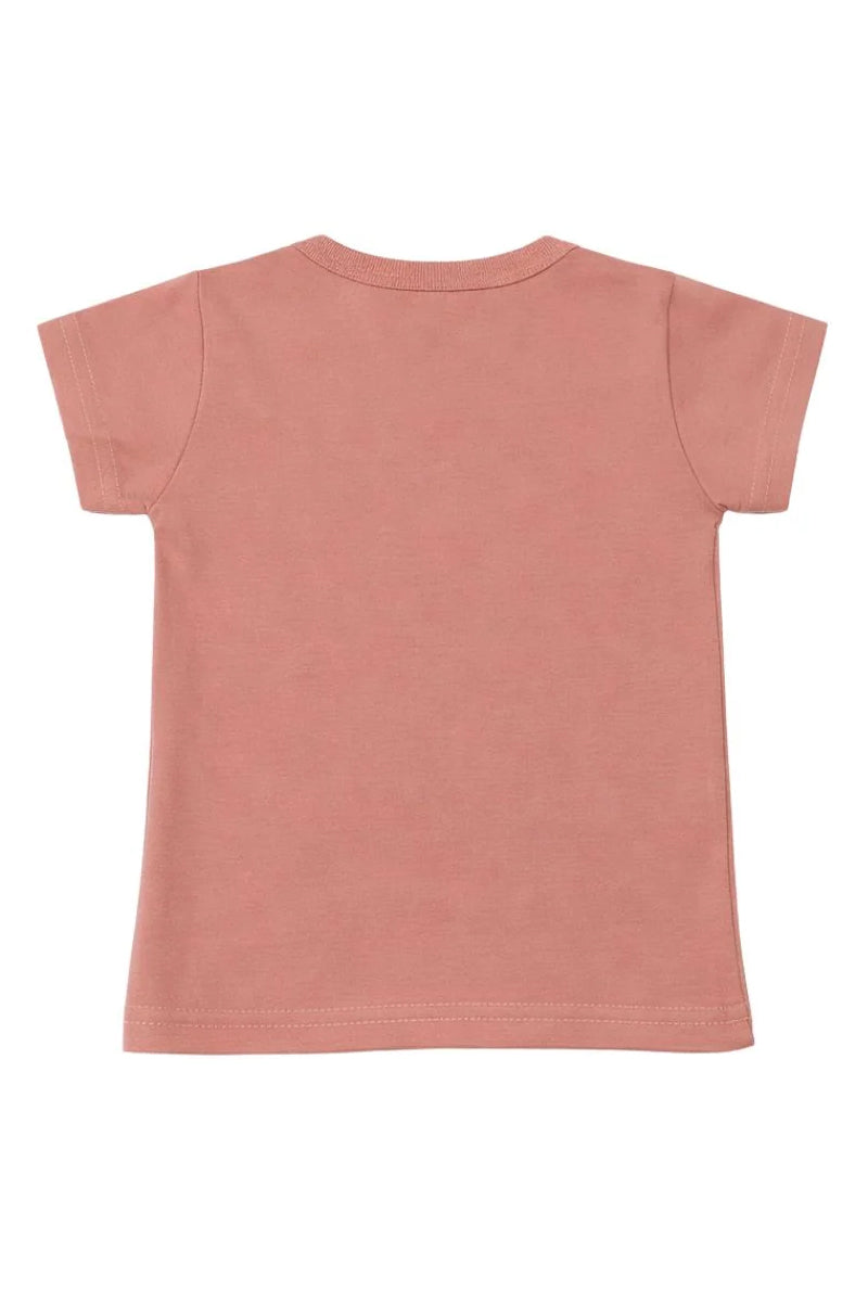 Short Sleeve T-Shirt: Premium Cotton Dusty Rose Solid Design Casual Essentials and Active Playwear