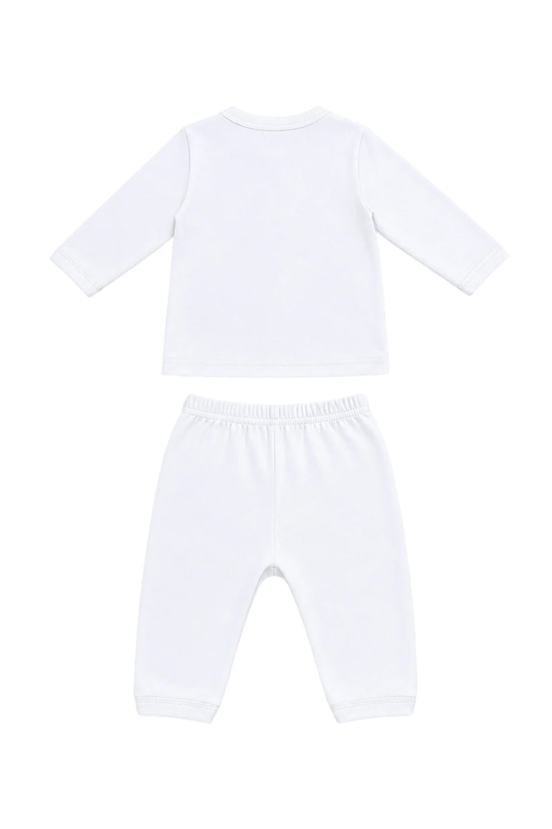 Jabla + Pajama: Premium Cotton-Blend "Enjoy the Today" White Casual Essentials
