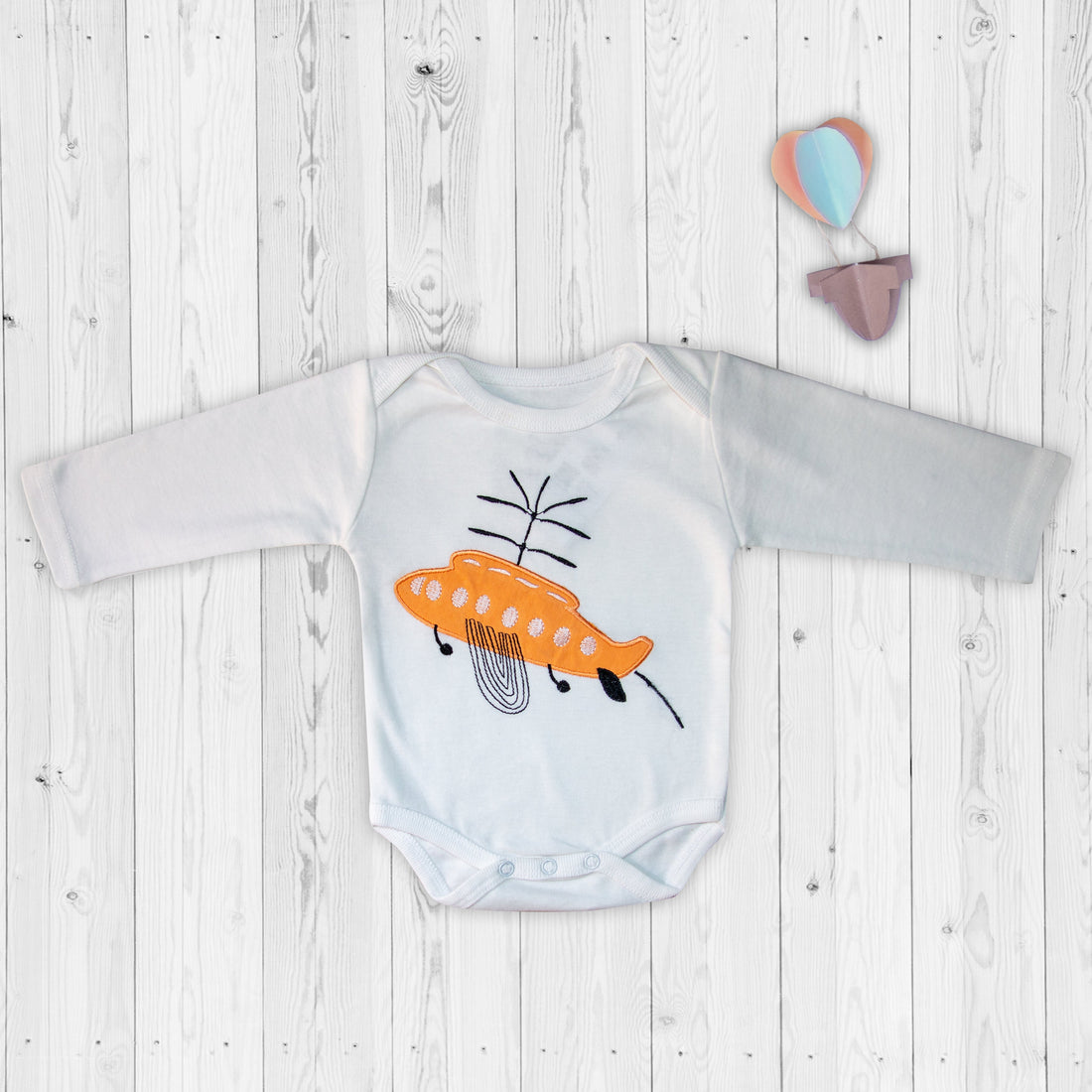 Long Sleeve Bodysuit(Embroidery) Boys Flyaway