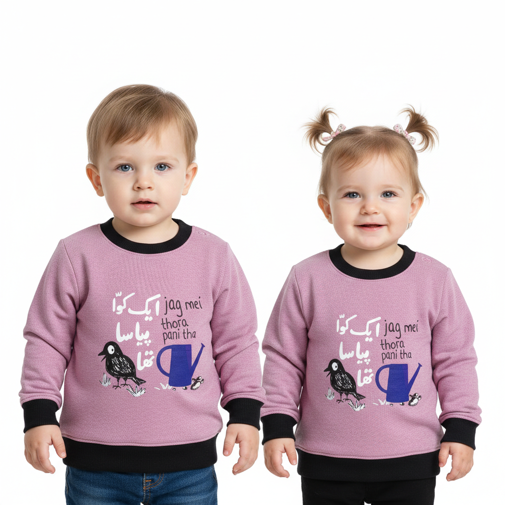 Ek Kawwa Piyasa Round Neck Sweatshirt - Mauve