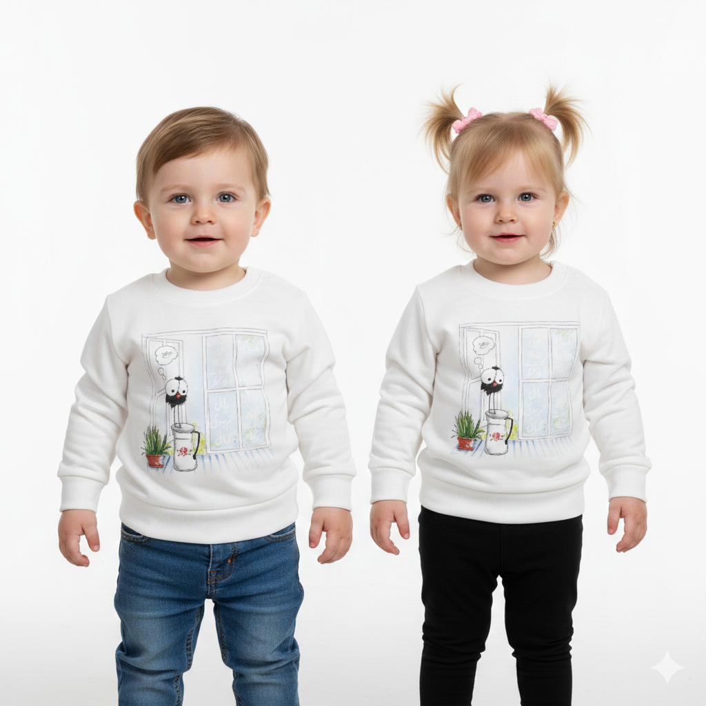 Ek Kawwa Piyasa Round Neck Sweatshirt - White