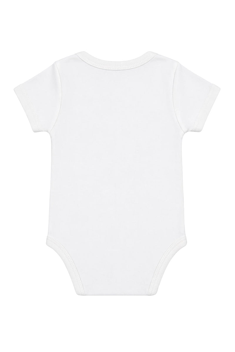 Short-Sleeve Bodysuit: Premium Cotton-Blend "Heart" White Daily Casual Wear