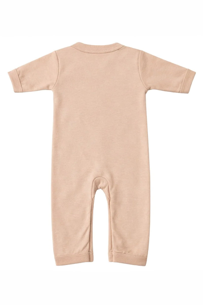 Sleeping Suit: Premium Cotton-Blend "Hippo Balloon" Pink and Beige Casual Essentials