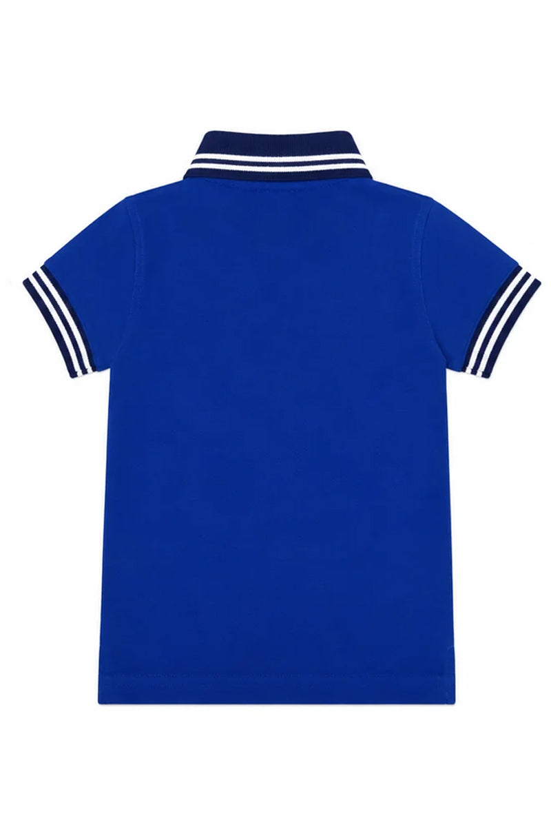 Baby's Blue Green Horse Polo T-Shirt (Polo (PK) - Flat Knit Collars)