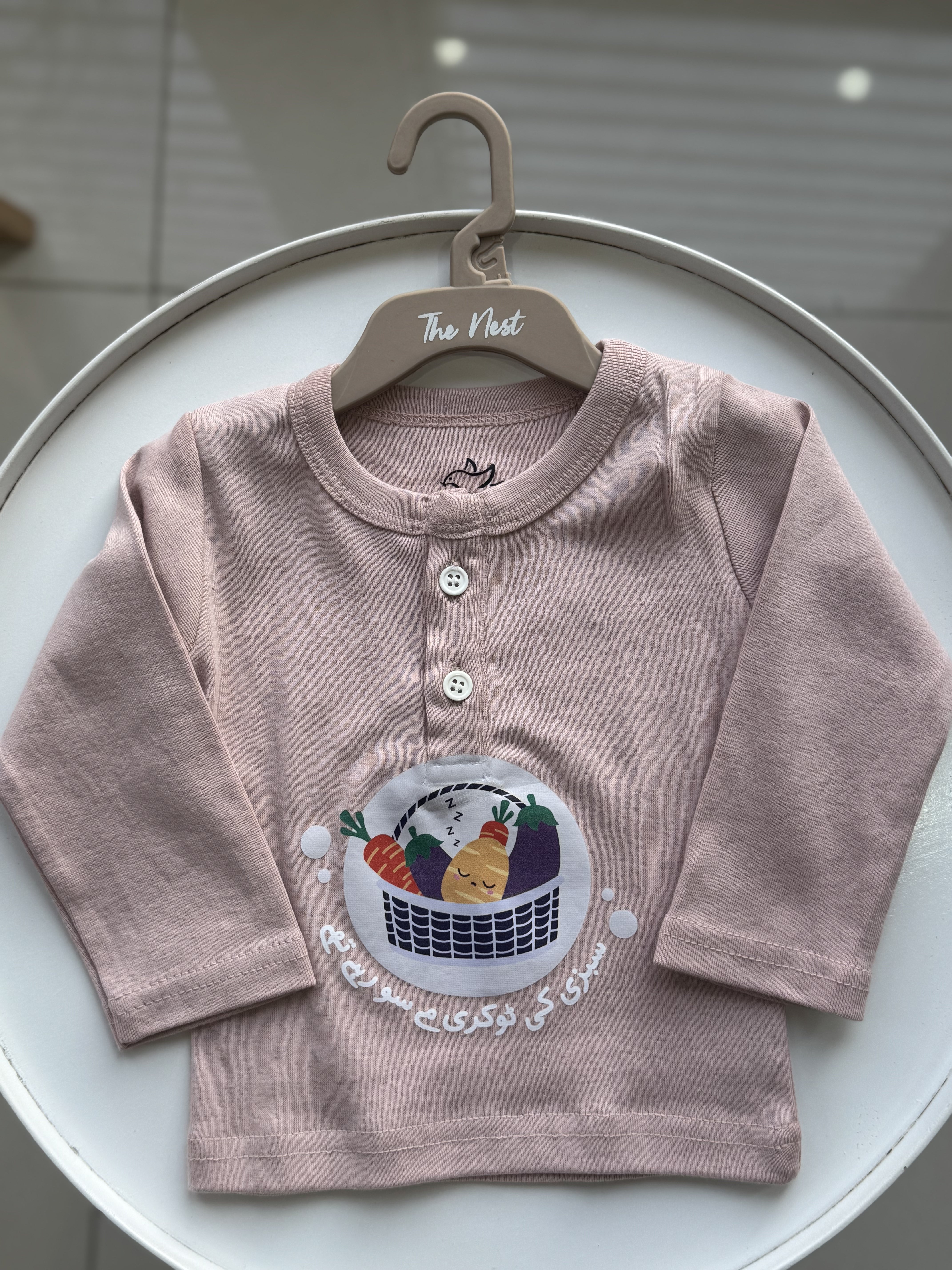 Sabzi Ke Tokray Kashmiri Pink Henley