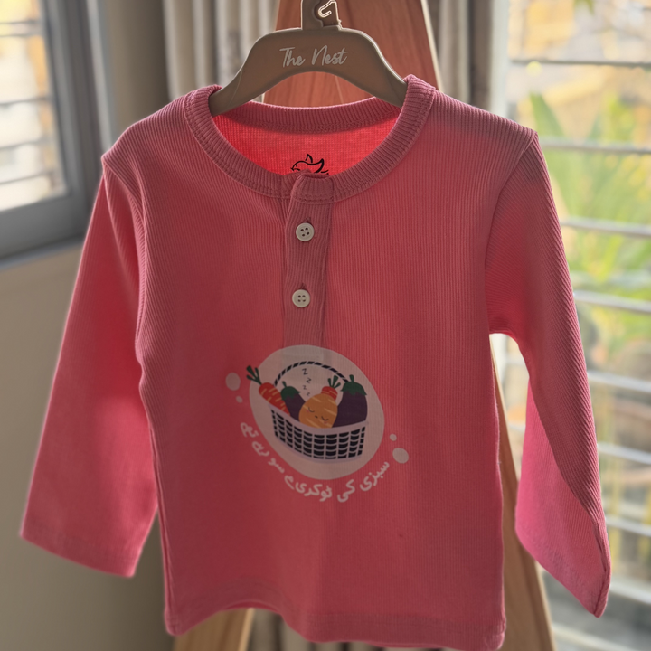 Aloo Miyaan Rose Pink Full-sleeve tee