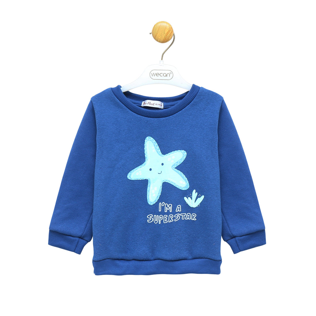 Happy Starfish Round Neck Sweatshirt