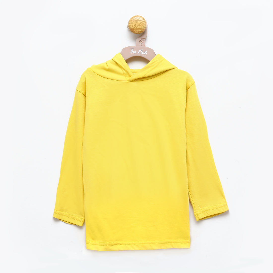 Happy Season Plain Yellow Hoodie