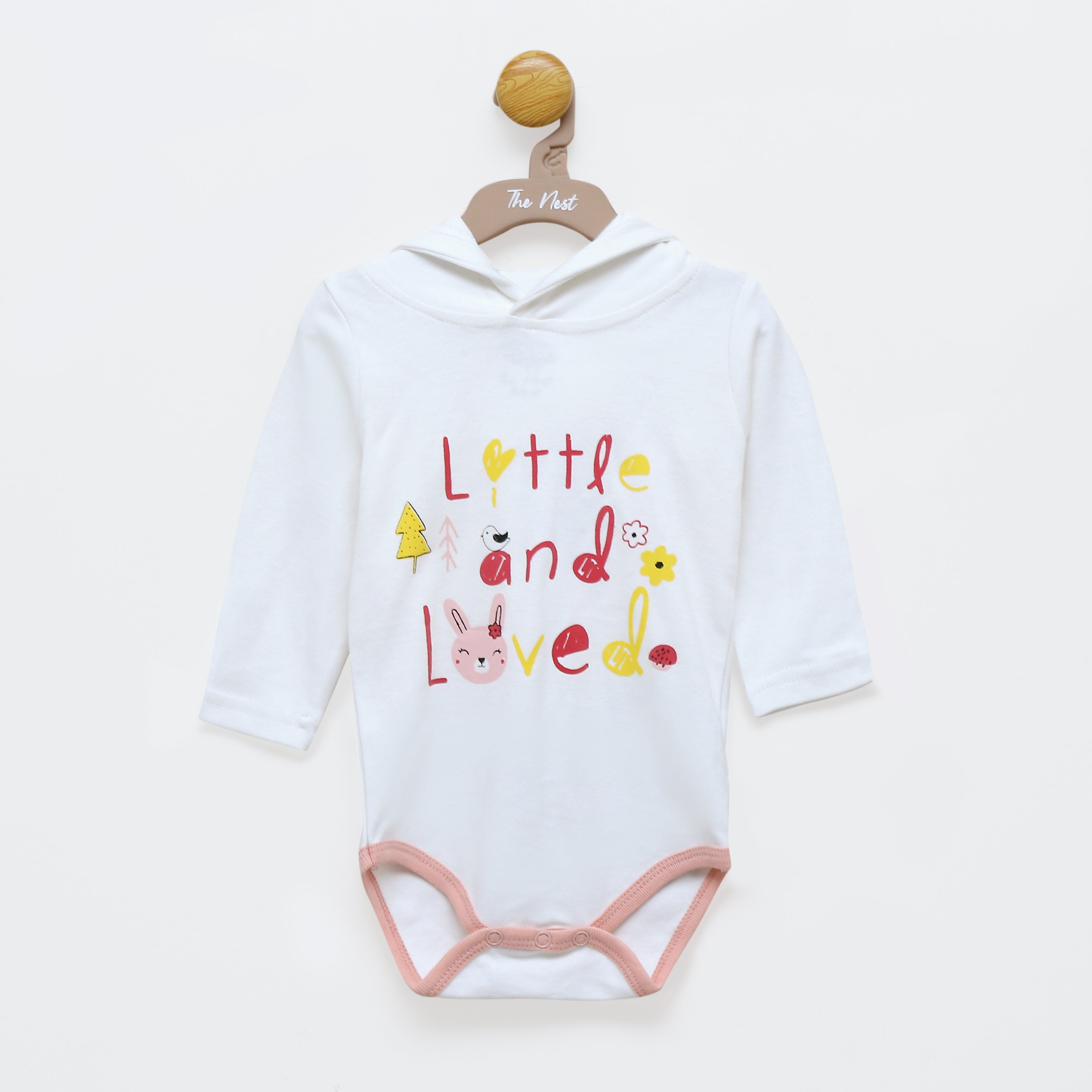 Happy Season Long Sleeve Bodysuit with Hood