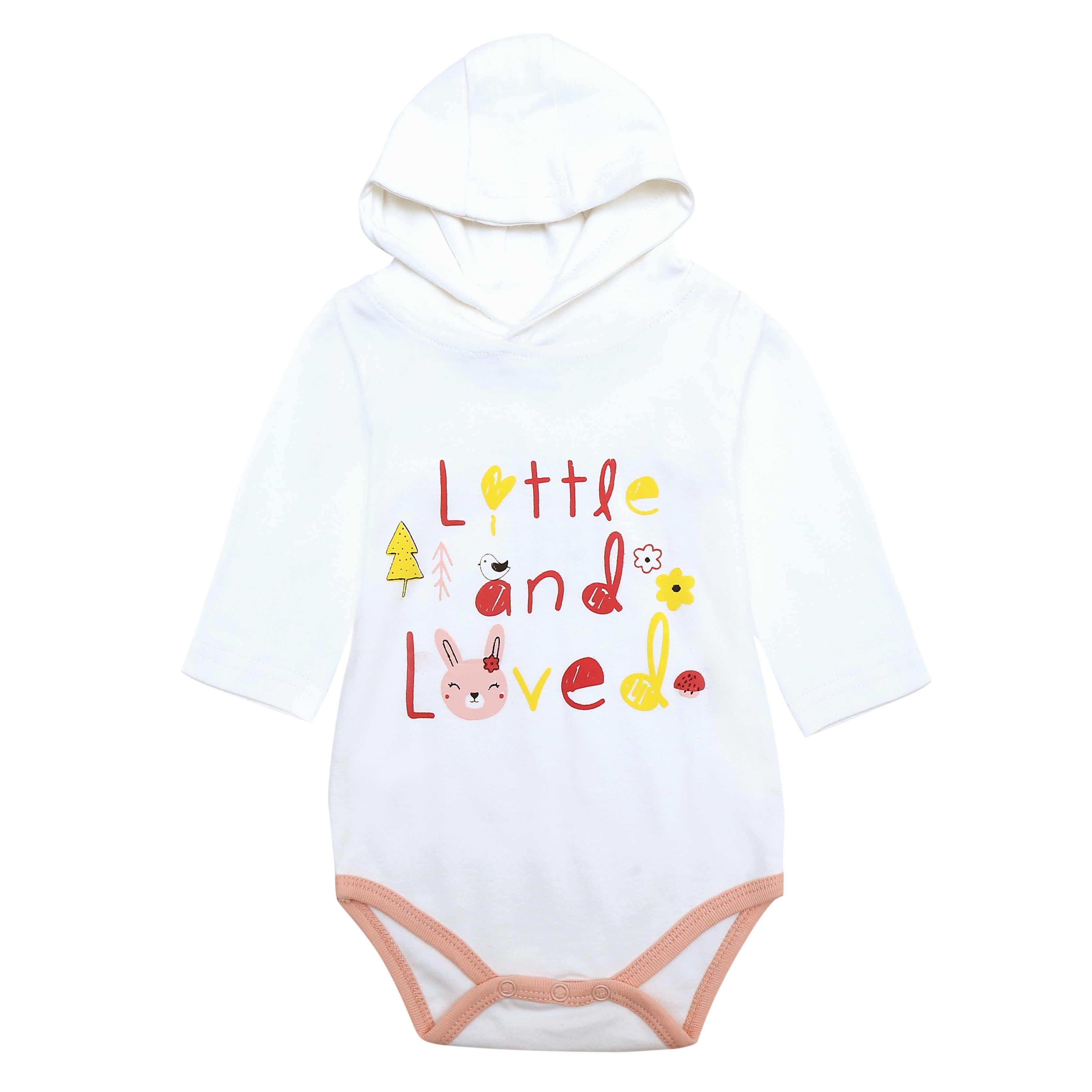 Happy Season Long Sleeve Bodysuit with Hood