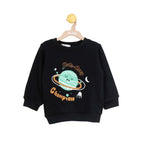 Hula Hoop Off To Moon Round Neck Sweatshirt